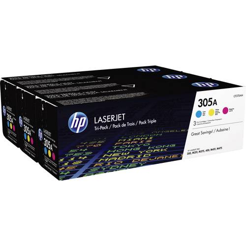 HP Toner 305A Original Kombi-Pack Cyan, Magenta, Gelb 2600 Seiten CF370AM