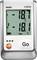 Temperatur-Datenlogger mit Digitalanzeige, zeigt zwei Temperaturen: '-18,7°C’ und '-18,1°C’. Bedienfeld unten mit 'Go'-Taste.