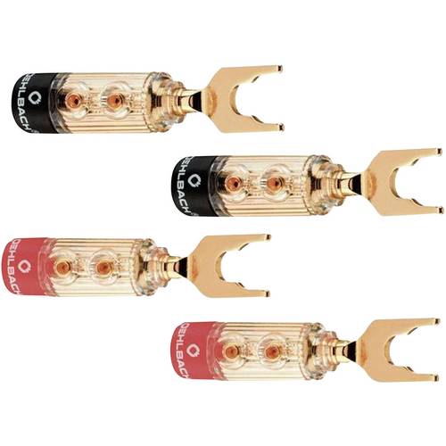 Thumbnail - Oehlbach 3033 Lautsprecher-Steckverbinder Stecker, gerade Gold, Rot, Schwarz 4 St.