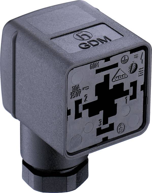 Ventilstecker GDM2106 Schwarz GDM2106 Pole:2 + PE 934888100-1 Belden Inhalt: 1 St.