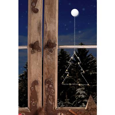 Polarlite LBA-50-015-1 LED-Fensterbild Weihnachtsbaum Warmweiß LED Transparent  