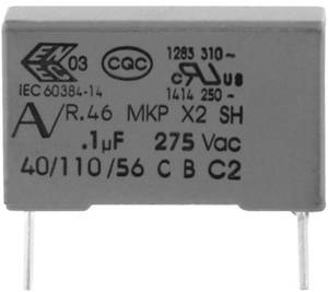 20/% 2 x Entstörkondensator-MKP-x2-0,47uf 275 V r46kn347000p1m-Neuf