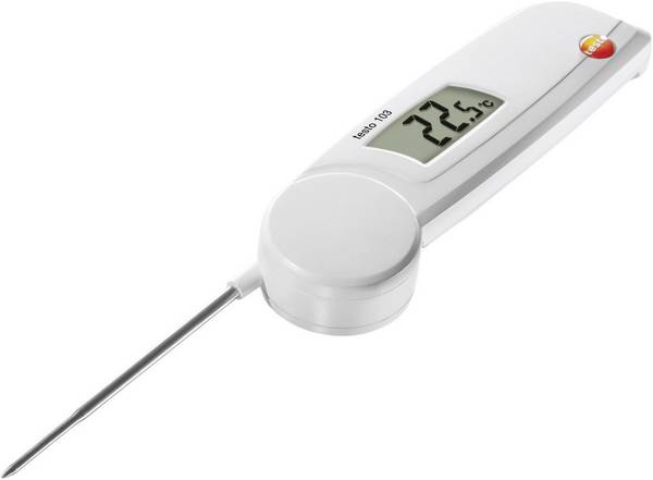 testo 103 Einstichthermometer (HACCP) kalibriert (DAkkS-akkreditiertes Labor) Messbereich Temperatur -30 bis 220 °C Fühler-Typ NTC HACCP-konform
