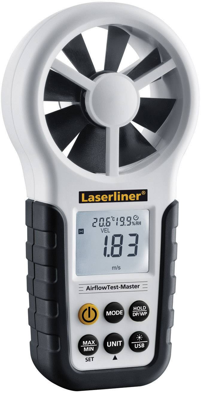 LASERLINER Anemometer Laserliner AirflowTest-Master 0.8 bis 30 m/s Kalibriert nach Werksstandard