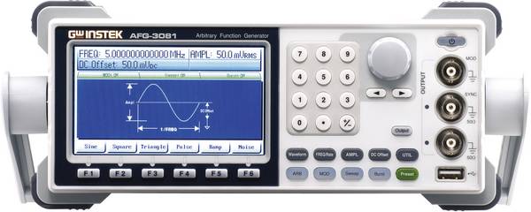 GW Instek AFG-3081 Funktionsgenerator netzbetrieben 1 µHz - 80 MHz 1-Kanal Sinus, Rechteck, Dreieck, Puls, Rauschen, Arbiträr
