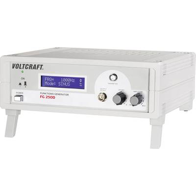 Funktionsgenerator mit Displayanzeige 'Frequenz: 1000Hz, Modus: SINUS'. Markenname oben links, zwei Drehknöpfe zur Anpassung.