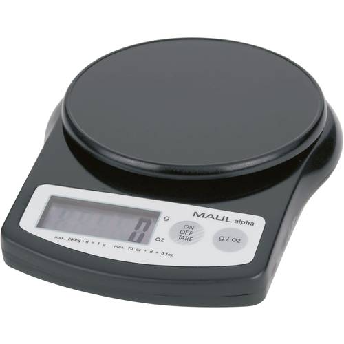 Maul MAULalpha 2000G Briefwaage Wägebereich (max.) 2 kg Ablesbarkeit 1 g batteriebetrieben Schwarz
