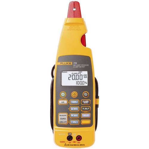 Fluke 772 Stromzange, Hand-Multimeter kalibriert (DAkkS-akkreditiertes Labor) digital Prozess-Stromausgabe CAT II 300 V ...