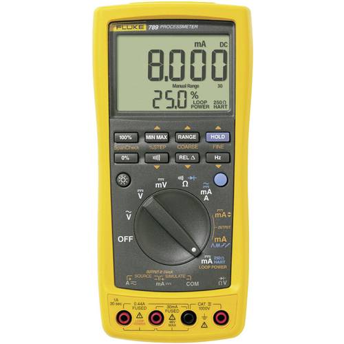 Fluke 789/EUR Hand-Multimeter kalibriert (ISO) digital Prozess-Stromausgabe CAT III 1000 V, CAT IV 600 V Anzeige (Counts...