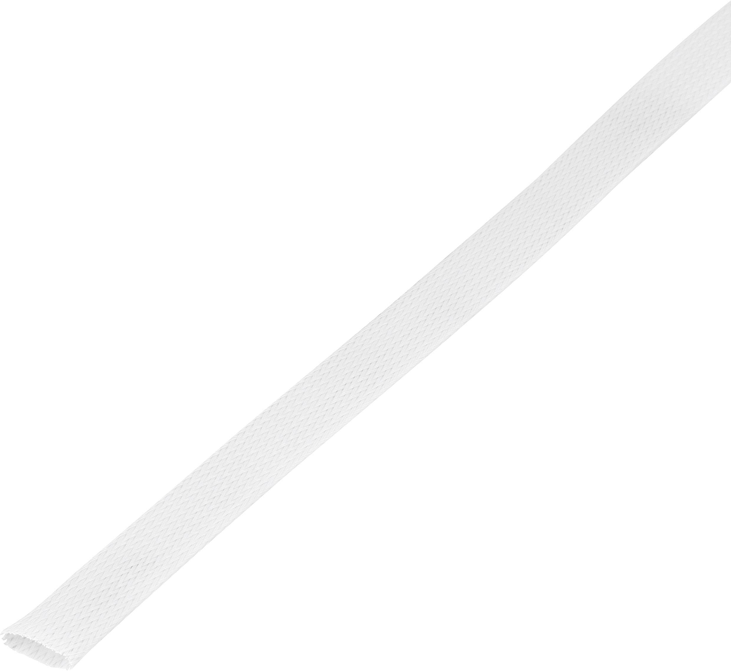 TRU Components 1572566 CBBOX2028-WT Geflechtschlauch Weiß PET 20 bis 28mm 5m