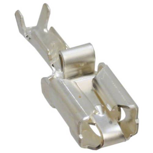 TE Connectivity 160773-3 Flachsteckhülse vibrationssicher Steckbreite: 6.35 mm Steckdicke: 0.81 mm 180 ° Unisoliert Silb...