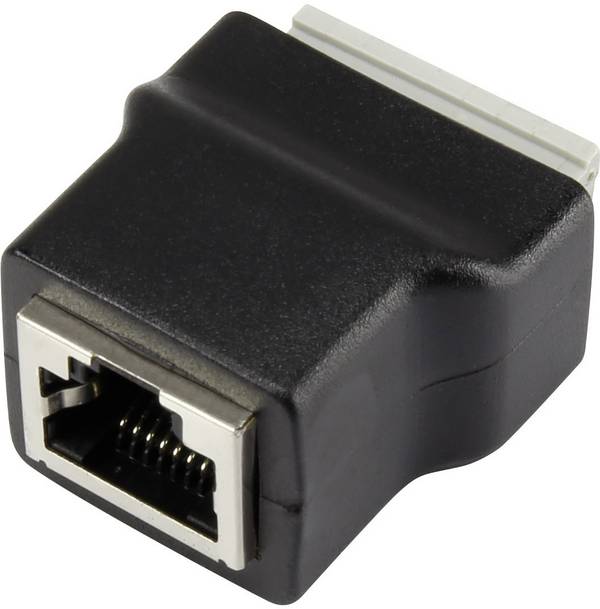 TRU COMPONENTS LT-RJSTA RJ45-Buchse mit Steckanschluss 1243970 Buchse, Einbau vertikal Schwarz 1 St.