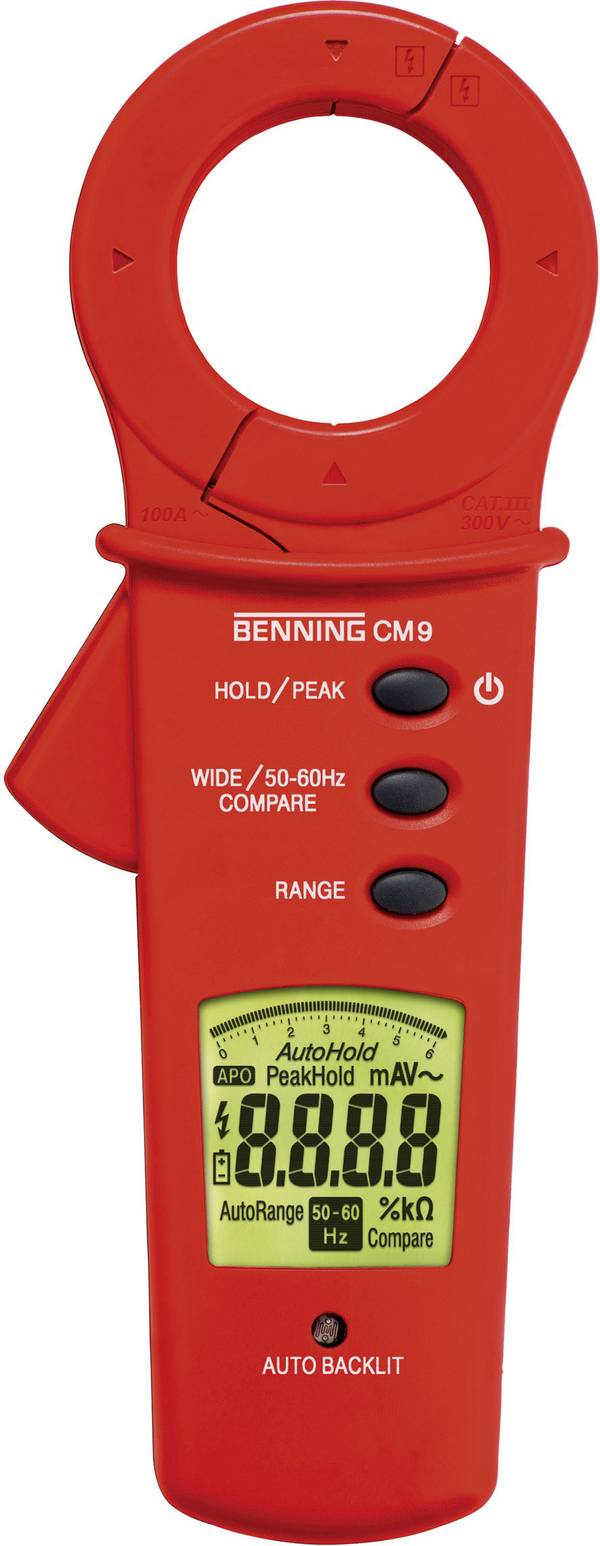 Benning CM 9 Stromzange, Hand-Multimeter  digital  CAT III 300 V Anzeige (Counts): 6000