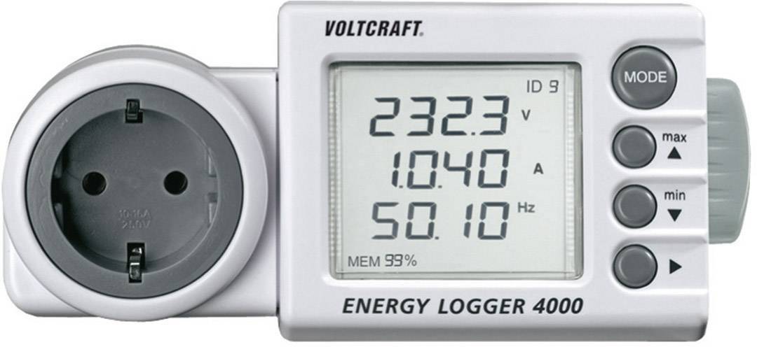 VOLTCRAFT ENERGY-LOGGER 4000 Energiekosten-Messgerät Stromtarif einstellbar, Kostenprognose-1