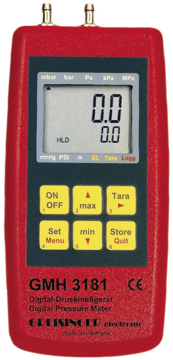 Greisinger GMH 3181-07 Druck-Messgerät Luftdruck, Nicht aggressive Gase, Korrosive Gase -0.01 - 0.350 bar