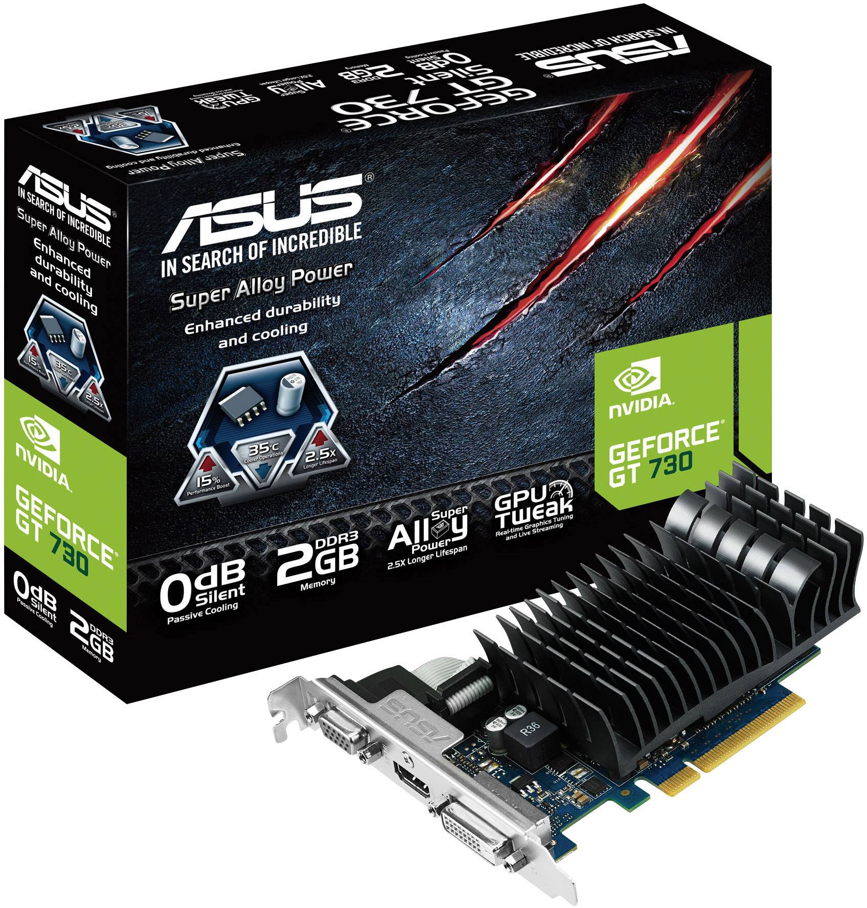 Graphics card Asus Nvidia GeForce GT730 2 GB from