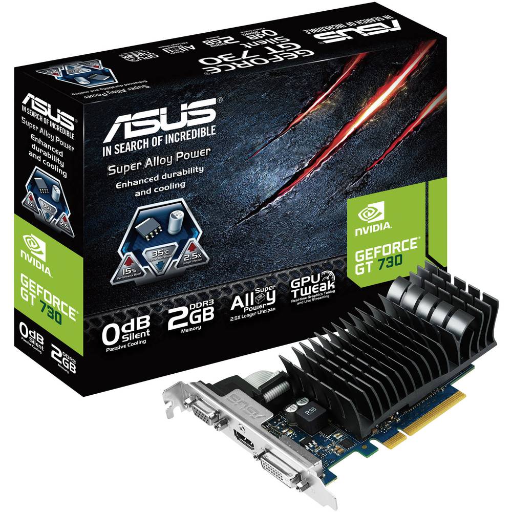 Graphics card Asus Nvidia GeForce GT730 2 GB from Conrad.com