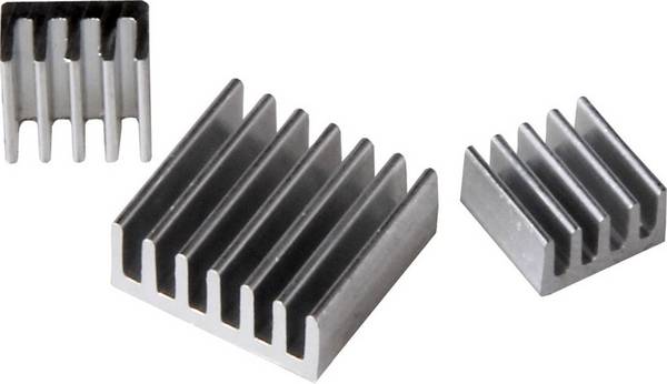 Joy-it RB-heatsink Kühlkörper-Set Passend für (Entwicklungskits): Raspberry Pi®, Banana Pi Silber