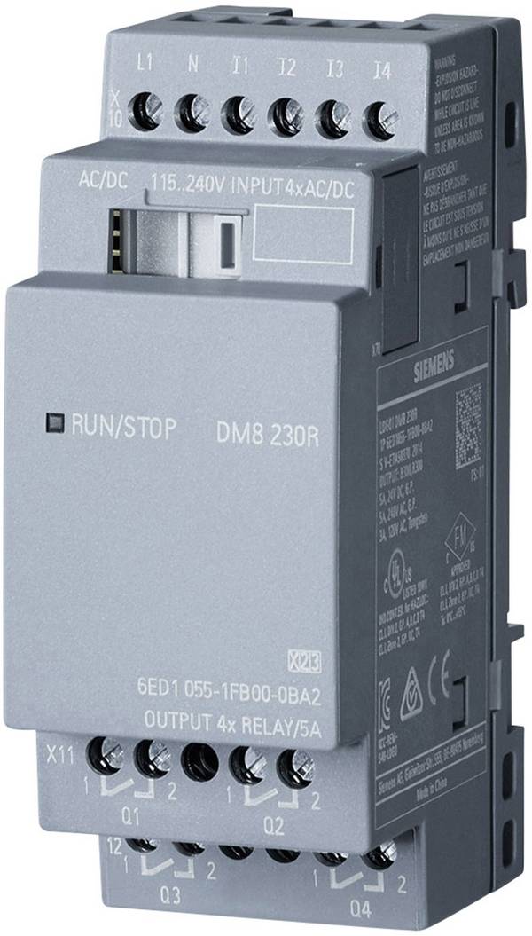 Siemens LOGO! DM8 230R 0BA2 SPS-Erweiterungsmodul 115 V/AC, 115 V/DC, 230 V/AC, 230 V/DC