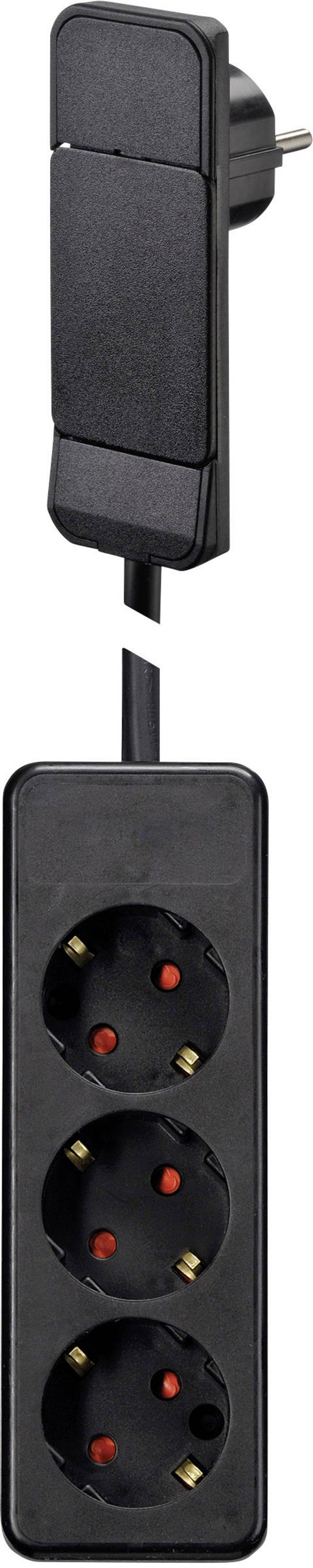 NVB 104551 Steckdosenleiste  Schwarz Flachstecker 1 St.