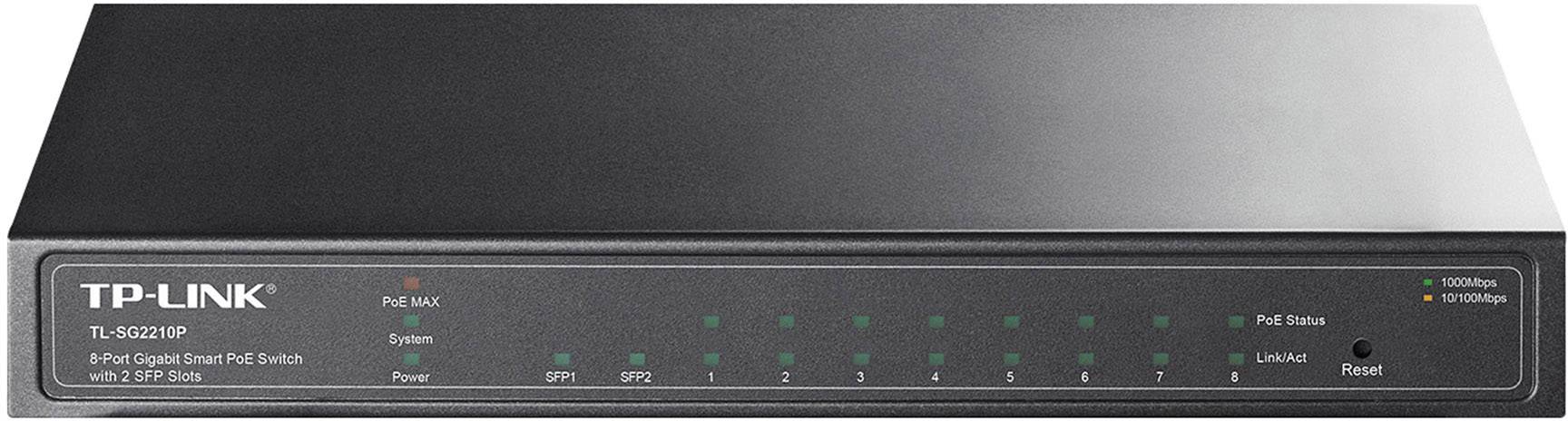 TP-LINK JetStream? 8-Port Gigabit Smart PoE+ Switch with 2 SFP Slots