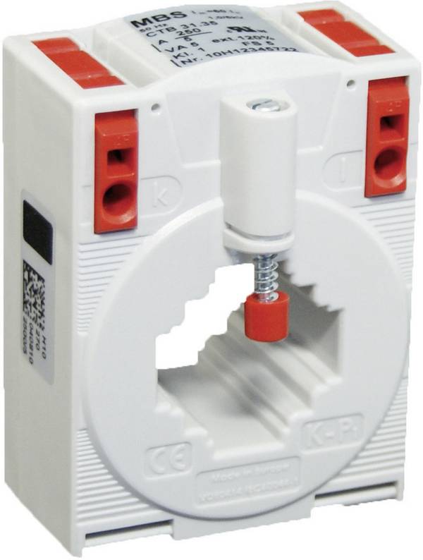 MBS CTB 31.35 300/5A 5VA Kl.1 50-0007  Primärstrom 300 A Sekundärstrom 5 A Leiterdurchführung (H x B):20 x 20 mm Leiterdurchführung Ø:26 mm Schraubbefestigung 1 St.
