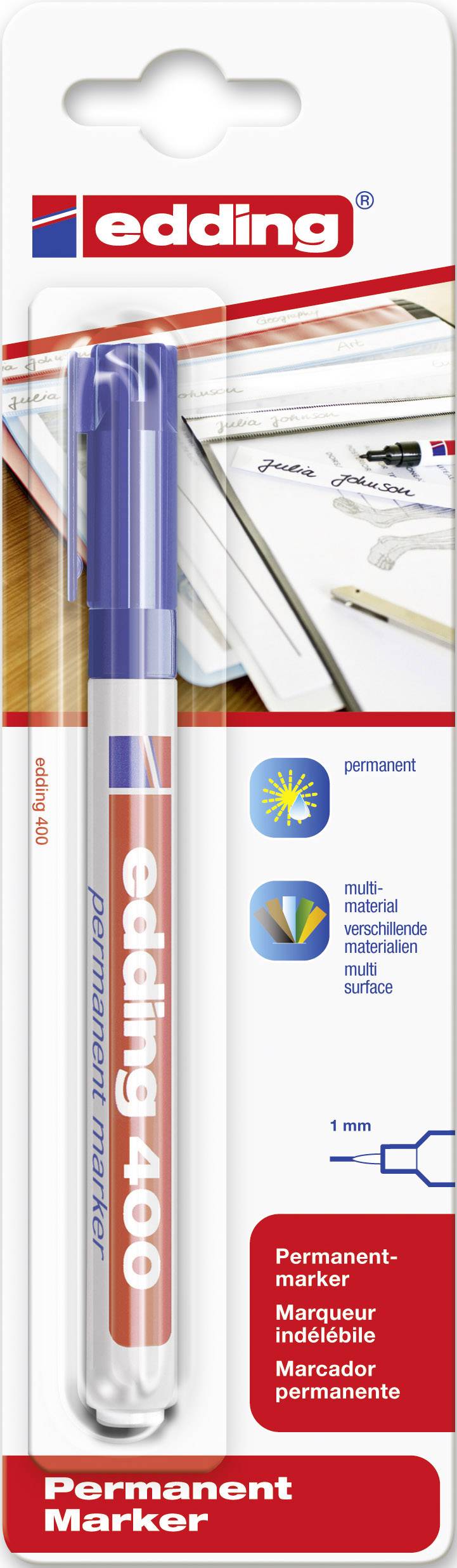 Permanentmarker Nr.400 blau Edding-1