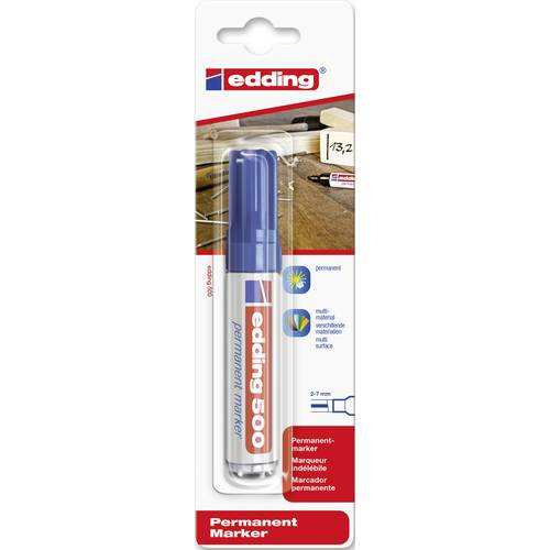 Edding edding 500 4-500003 Permanentmarker Blau wasserfest: Ja