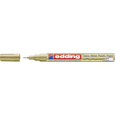 Goldener Edding-Marker mit feiner Spitze, geeignet für Glas, Metall, Plastik und Papier.