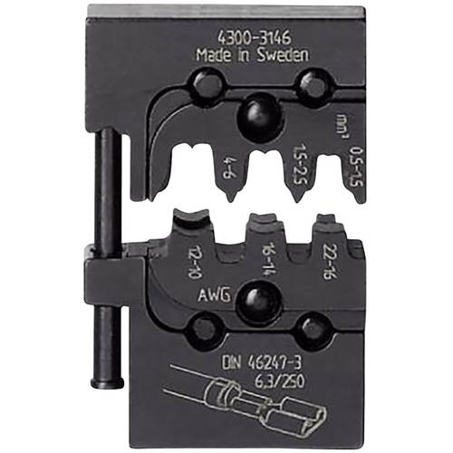 Phoenix Contact CRIMPFOX-M SC 6-FL/DIE 1212741 Crimpgesenk Unisolierte Flachsteckhülsen 0.5 bis 6 mm² Passend für Marke ...