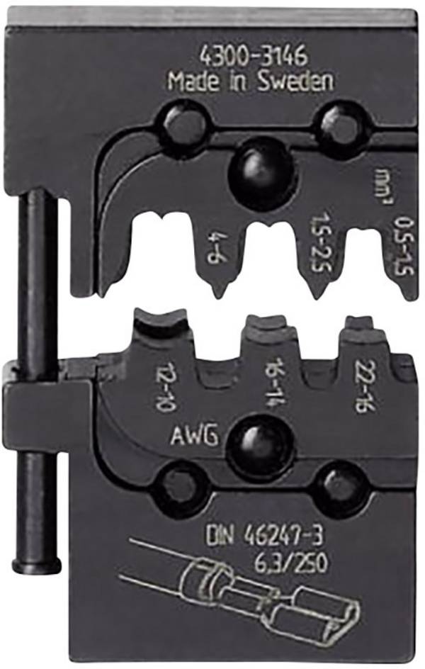 Phoenix Contact CRIMPFOX-M SCA 2,5-1/DIE 1212743 Crimpgesenk Unisolierte Flachsteckhülsen  0.5 bis 2.5 mm²   Passend für Marke (Zangen) Phoenix Contact 469547