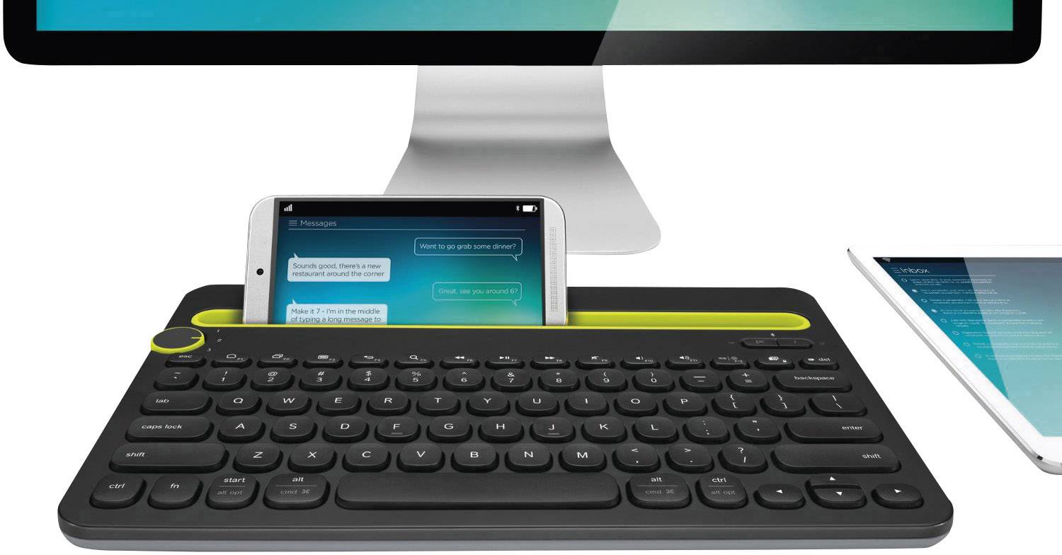Logitech Multi-Device K480 Tastatur Bluetooth Deutsch Schwarz-1