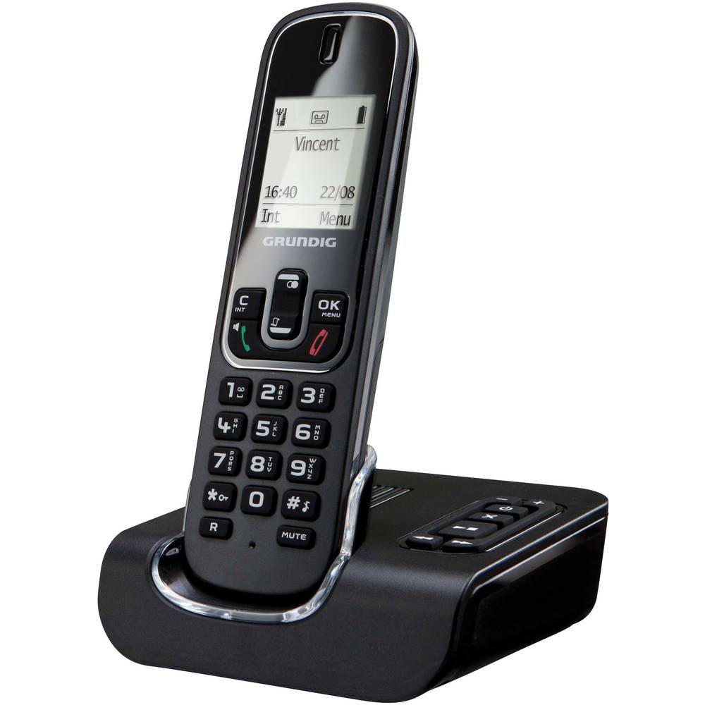 Schnurloses Telefon analog Grundig D350A Anrufbeantworter, Freisprechen ...