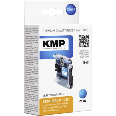 KMP Druckerpatrone ersetzt Brother LC-123C Kompatibel  Cyan B42 1525,0003