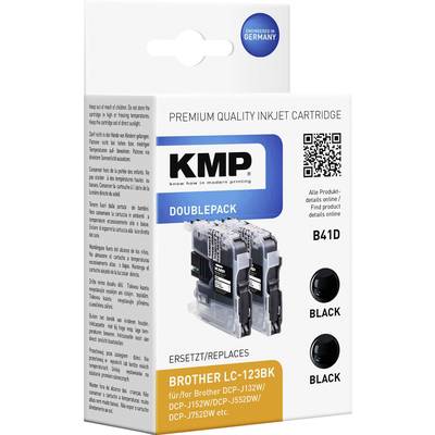 KMP Druckerpatrone ersetzt Brother LC-123BK Kompatibel 2er-Pack Schwarz B41D 1525,0021