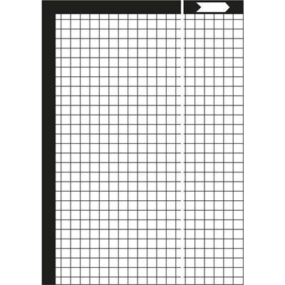 Rasterdiagramm mit Pfeil nach oben rechts, genutzt für Struktur- oder Architekturentwürfe. Rechteckige Rasterlinien für präzises Zeichnen.