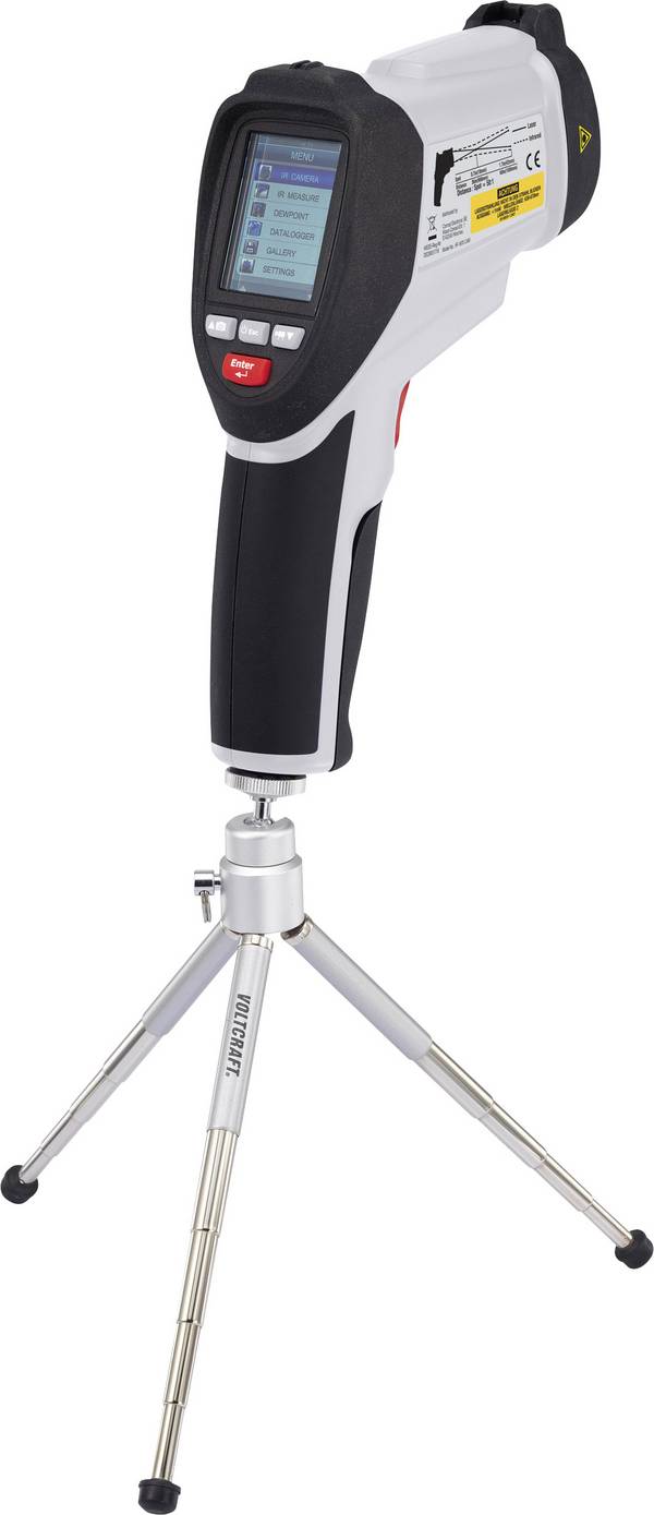 VOLTCRAFT IR-1600 CAM Infrarot-Thermometer kalibriert (ISO) Optik 50:1 -50 - +1600 °C Pyrometer, Echtbildanzeige