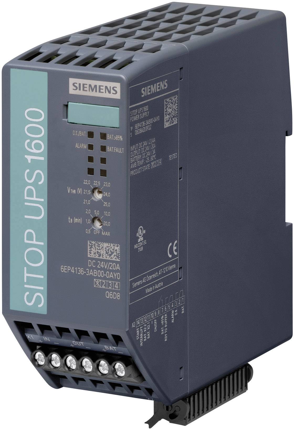 Siemens 6EP4136-3AB00-0AY0 Industrielle USV-Anlage (DIN Rail)