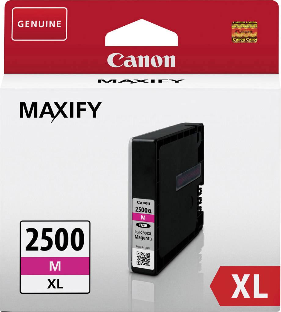 "Canon MAXIFY 2500 M XL Tintenpatrone" in Originalverpackung, Farbe Magenta.
