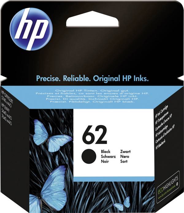 HP 62 Druckerpatrone Original  Schwarz C2P04AE Tinte