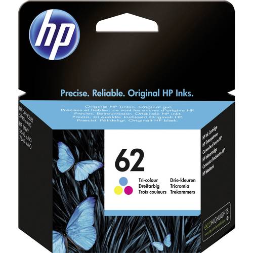 HP 62 Druckerpatrone Original Cyan, Magenta, Gelb C2P06AE Tinte