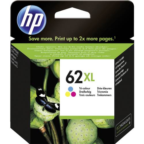 HP 62XL Druckerpatrone Original Cyan, Magenta, Gelb C2P07AE Tinte