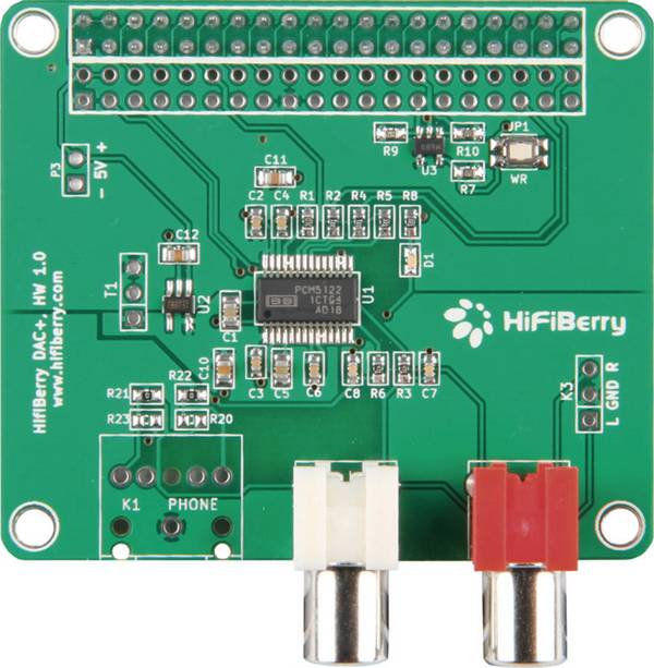 HiFiBerry RB-Hifiberry2 Raspberry Pi® B+ Erweiterungs-Platine Passend für (Entwicklungskits): Raspberry Pi® B+