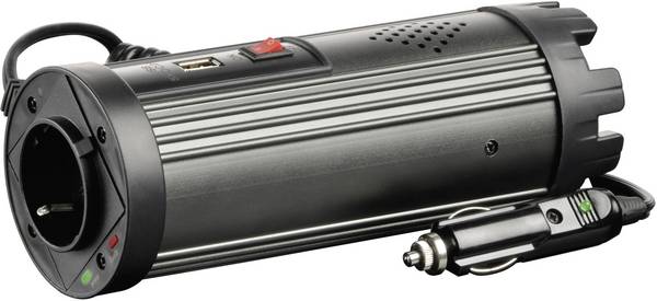 VOLTCRAFT Wandler MSW 150-24-G 150 W 24 V/DC - 230 V/AC modifizierte Sinuswelle, Dosenform für Getränkehalter
