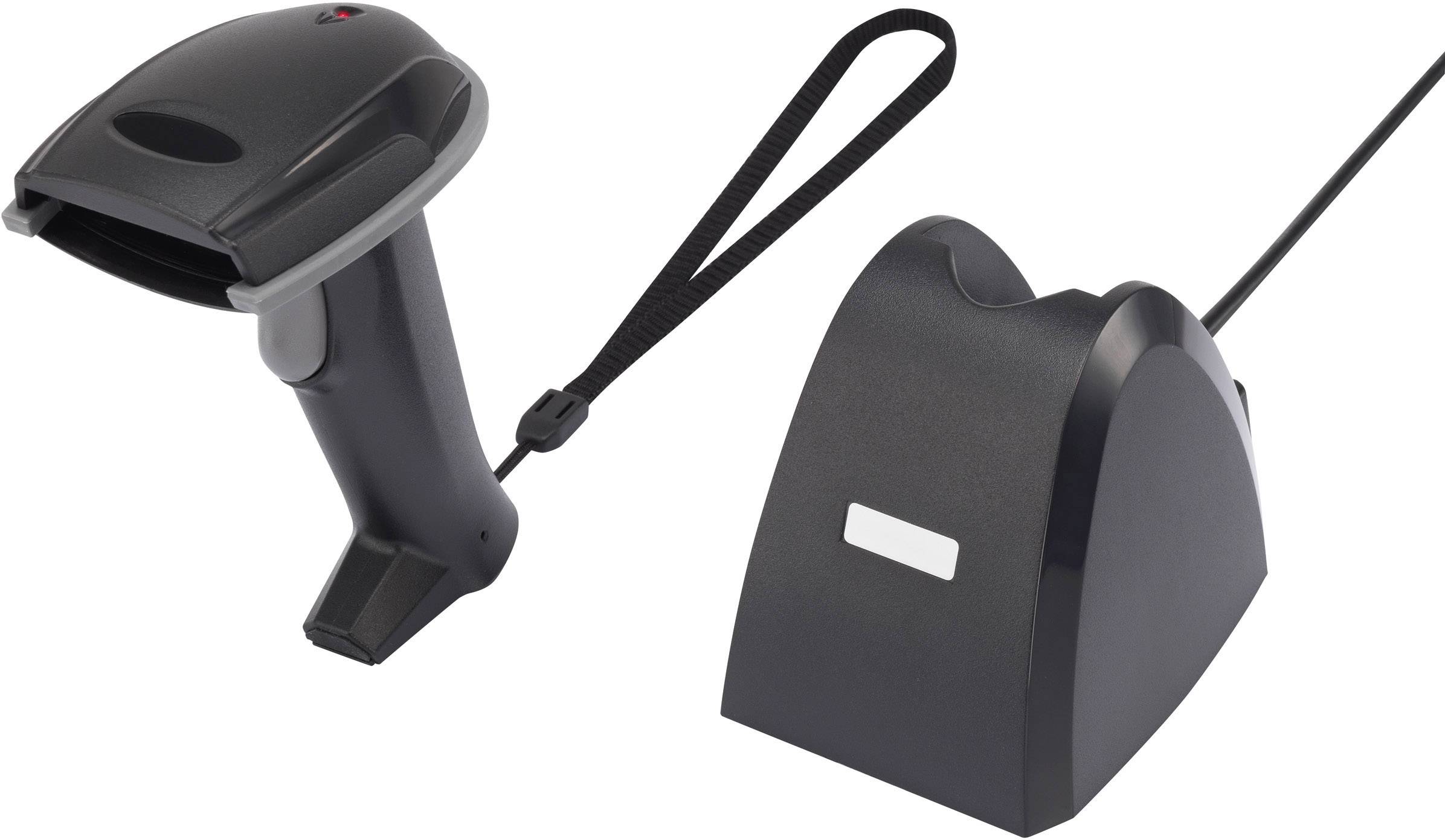 RENKFORCE iCR6307ABU Barcode-Scanner Funk 1D LED Schwarz Hand-Scanner USB