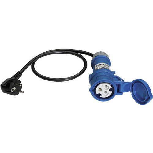 Benning 044143 Messadapter Schutzkontakt-Stecker - CEE-Cara-Kupplung Blau