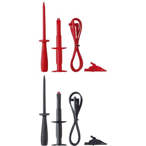 Thumbnail - Benning TA 3 Sicherheits-Messleitungs-Set Lamellenstecker 4 mm Lamellenstecker 4 mm 1.00 m Rot, Schwarz 1 Set