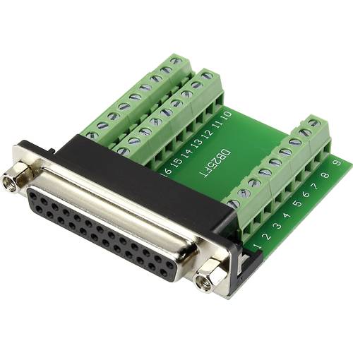 TRU COMPONENTS DSUB25F-27TB-3 1282791 D-SUB Buchse 90 ° Polzahl: 25 Schrauben 1 St.