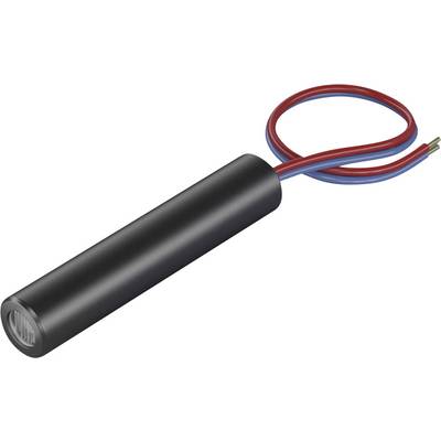 Ein zylindrischer Temperatursensor mit Kabeln für elektrische Verbindungen.