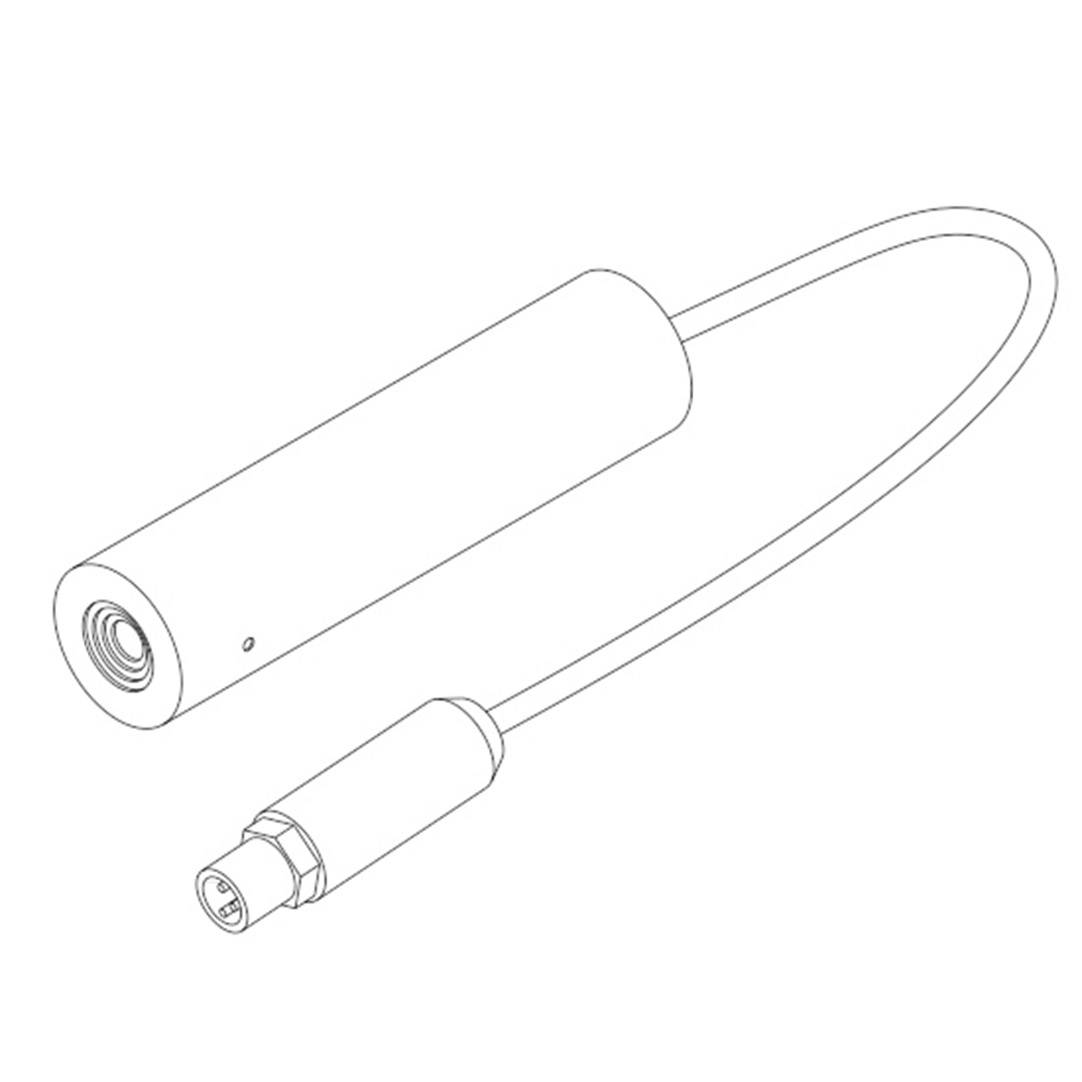 Ein lineares Mikrofon mit Kabel und kleinem Anschluss, geeignet für Audioaufnahmen und Sprachübertragungen.